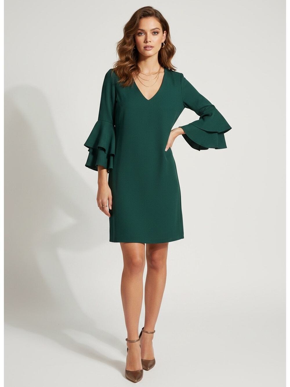 VENUS Ruffle‑Sleeve Cocktail Dress – Size 4